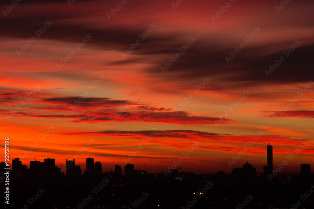 Red Sky over Boston