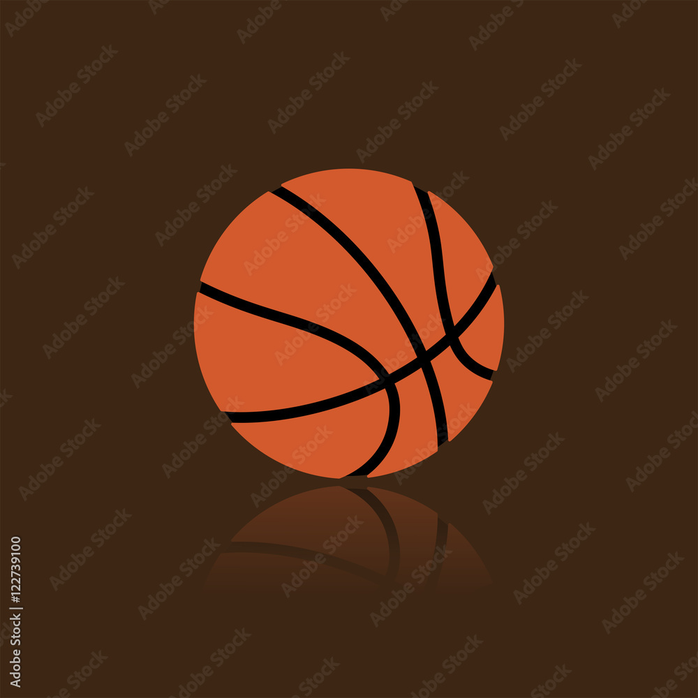 Balón de baloncesto sobre un fondo oscuro