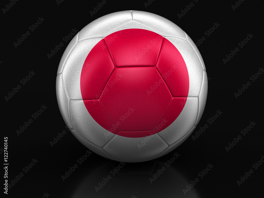 Soccer football with Japanese flag. Image with clipping path Soccer football with Japanese flag. Image with clipping path