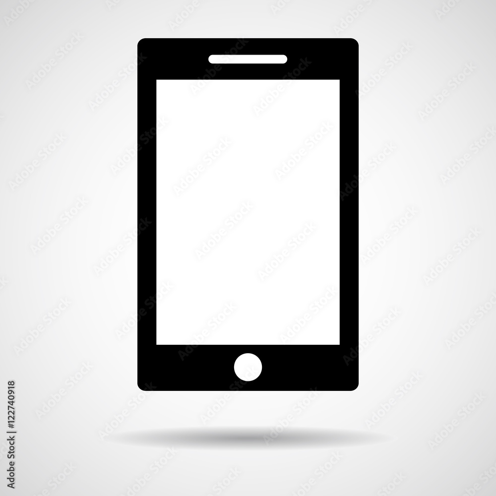 Smartphone icon, mobile icon isolated on the white background Smartphone icon, mobile icon isolated on the white background