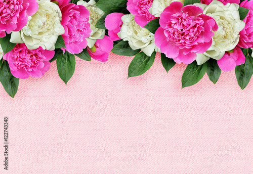 Pink and white peonies flow...