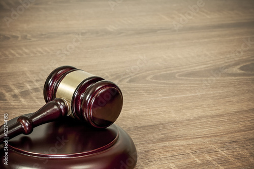 gavel on the table