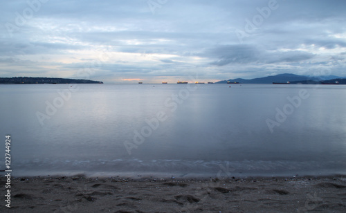 밴쿠버 잉글리쉬베이해변(English Bay Beach)의 늦은 오후 풍경
