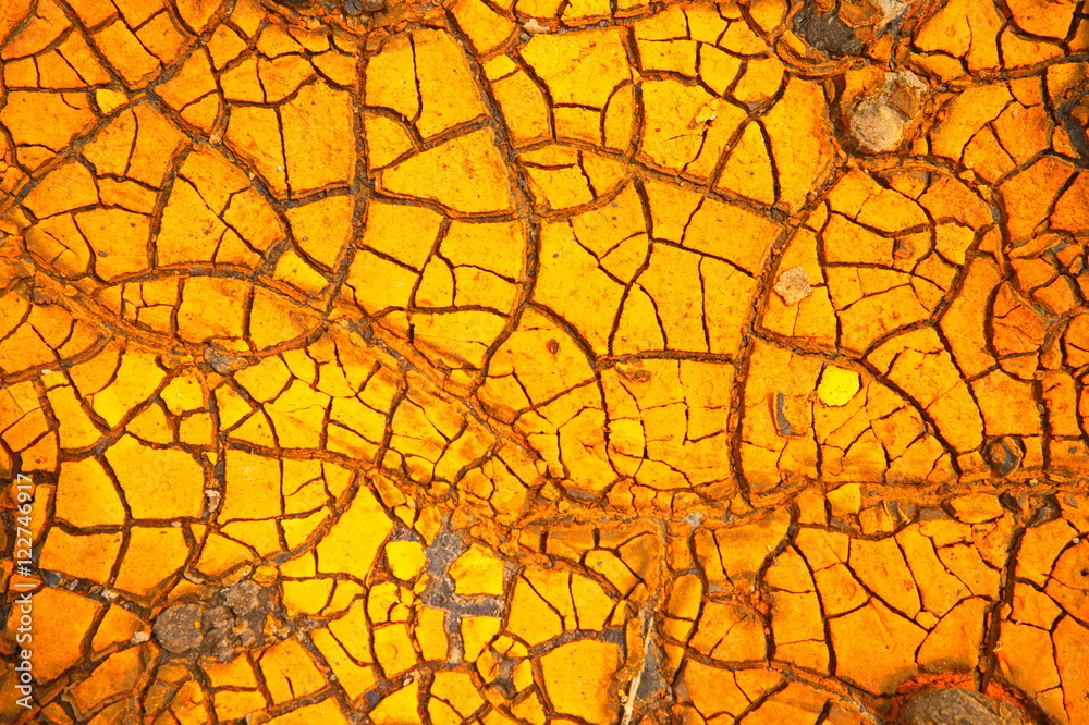 orange crack drought soil land texture