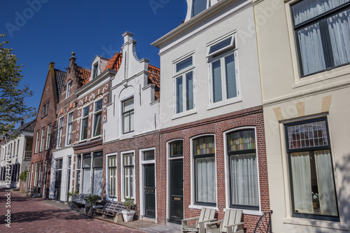 Street with typical dutch houses in Alkmaar