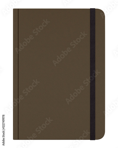 brown notebook isolated on white background © Tiler84