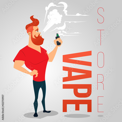 cartoon advertising background for vape