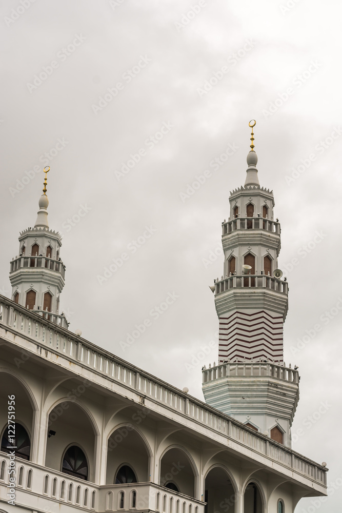 Close up of the Minaret of the Great Mosque in phuket