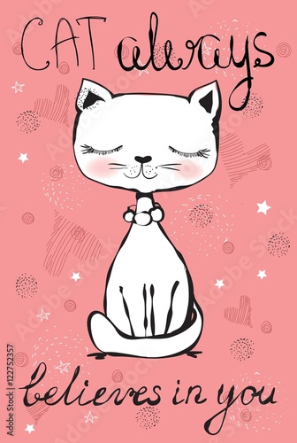 Trendy cat card