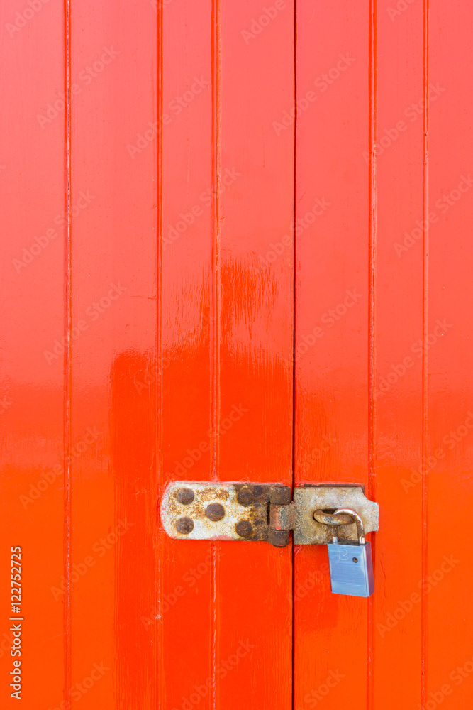 Red Painted Wooden Door