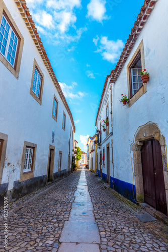 Narrow Street in the Medieval Portuguese City of Obidos © tarasan