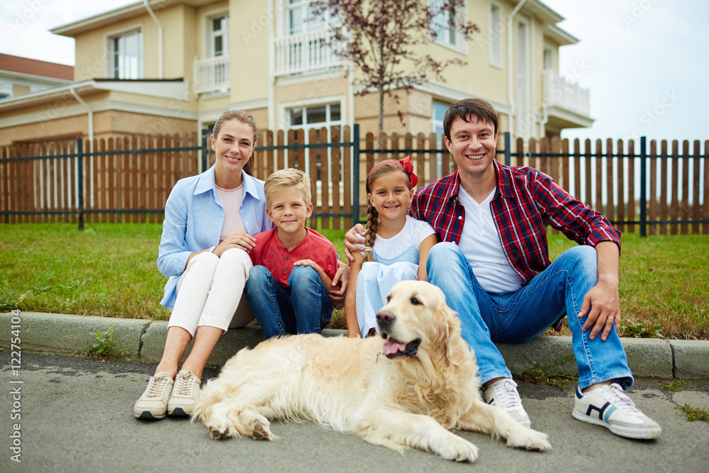 Family with pet Family with pet