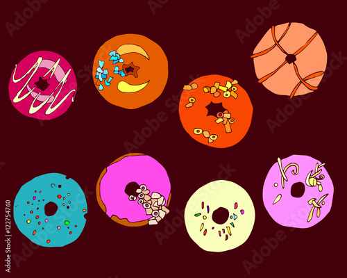 delicious sweet donuts