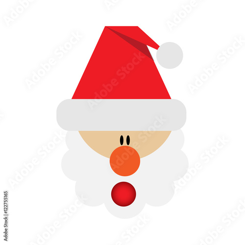 Santa Claus in a Christmas hat on the transparent backgroung  