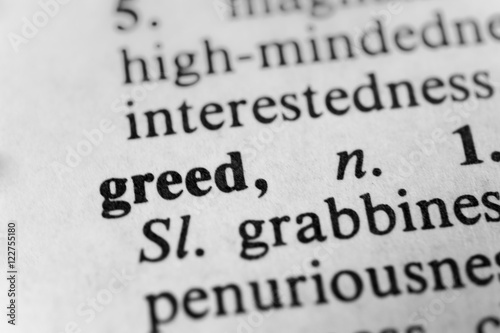 Tableau sur toile Greed