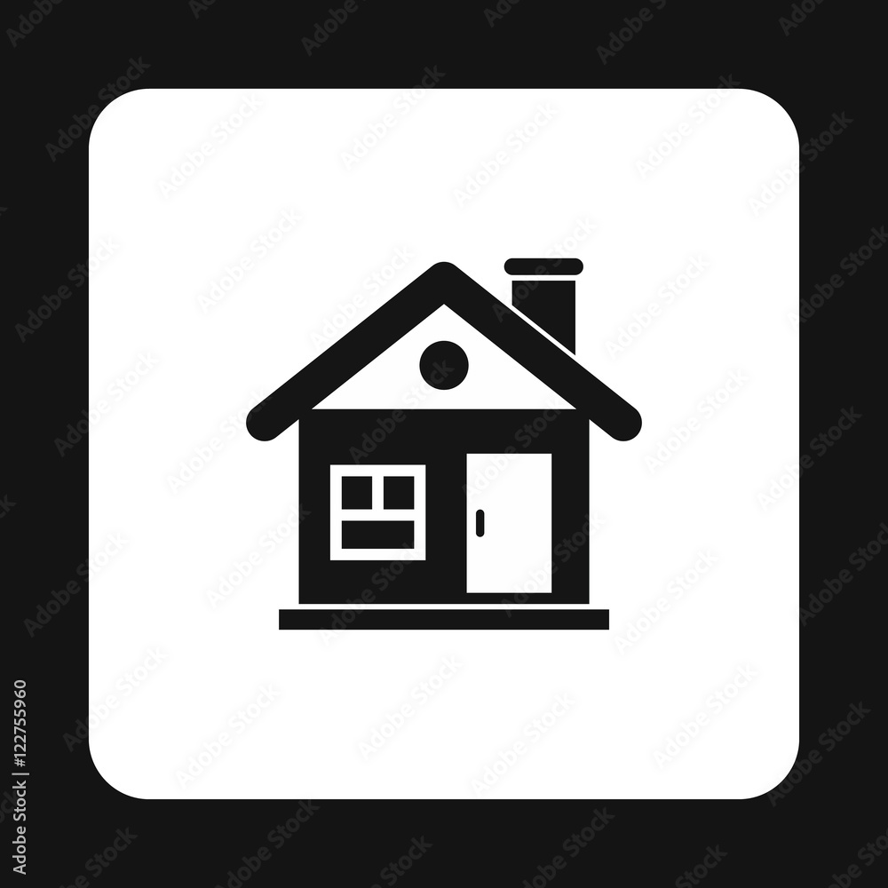 House icon in simple style isolated on white background. Building symbol vector illustration House icon in simple style isolated on white background. Building symbol vector illustration