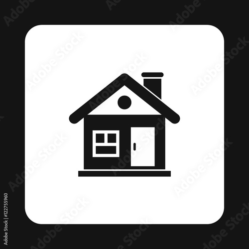 House icon in simple style isolated on white background. Building symbol vector illustration