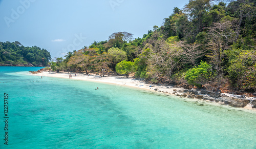 Obraz na plátně white beach of the Koh Rang Isle of Ko Rang National Park, Koh C