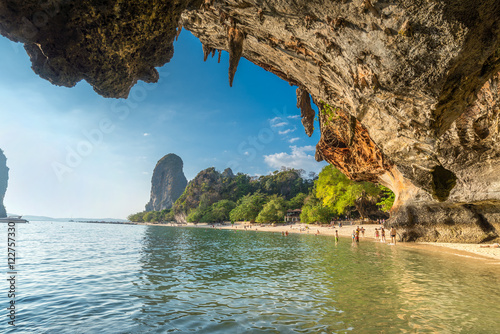 Famous Phranang cave at Raylay Railay Beach, Krabi : Thailand