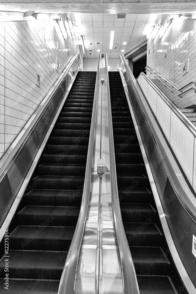 Escalator at Tokyo Subway Station Escalator at Tokyo Subway Station