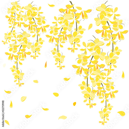 Yellow flower seamless pattern background no.6