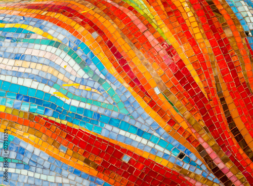 Wallpaper Mural colorful glass mosaic wall background