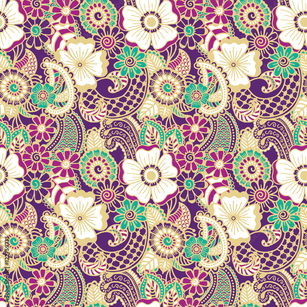 Paisley seamless colorful pattern Paisley seamless colorful pattern