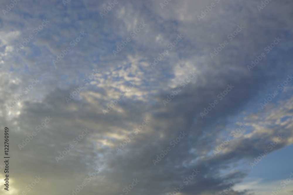 美しい夕焼け空　雲