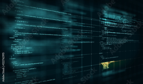 Obraz na plátně Code, HTML web programming  background