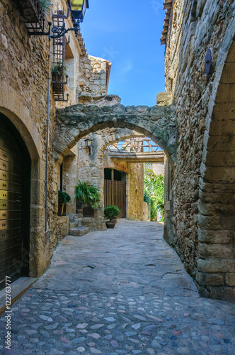 Medieval streets in Pals  Spain