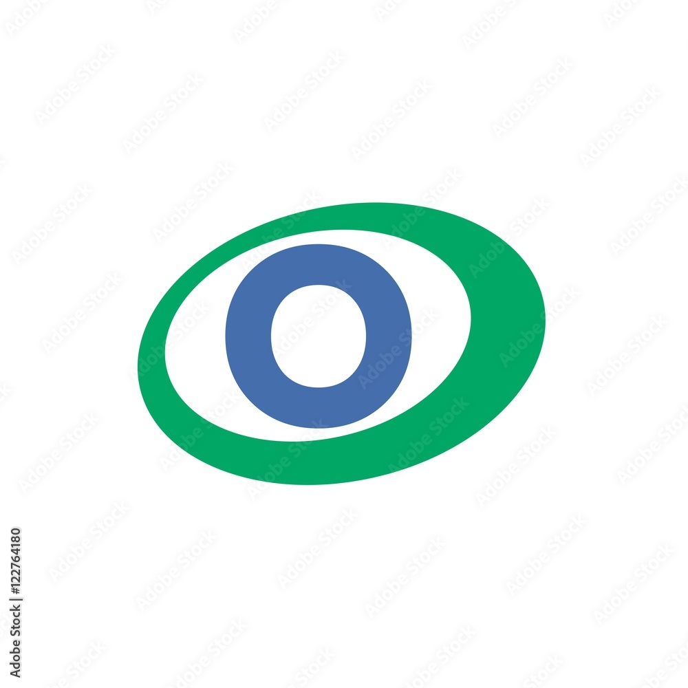o letter initial in oval logo design o letter initial in oval logo design