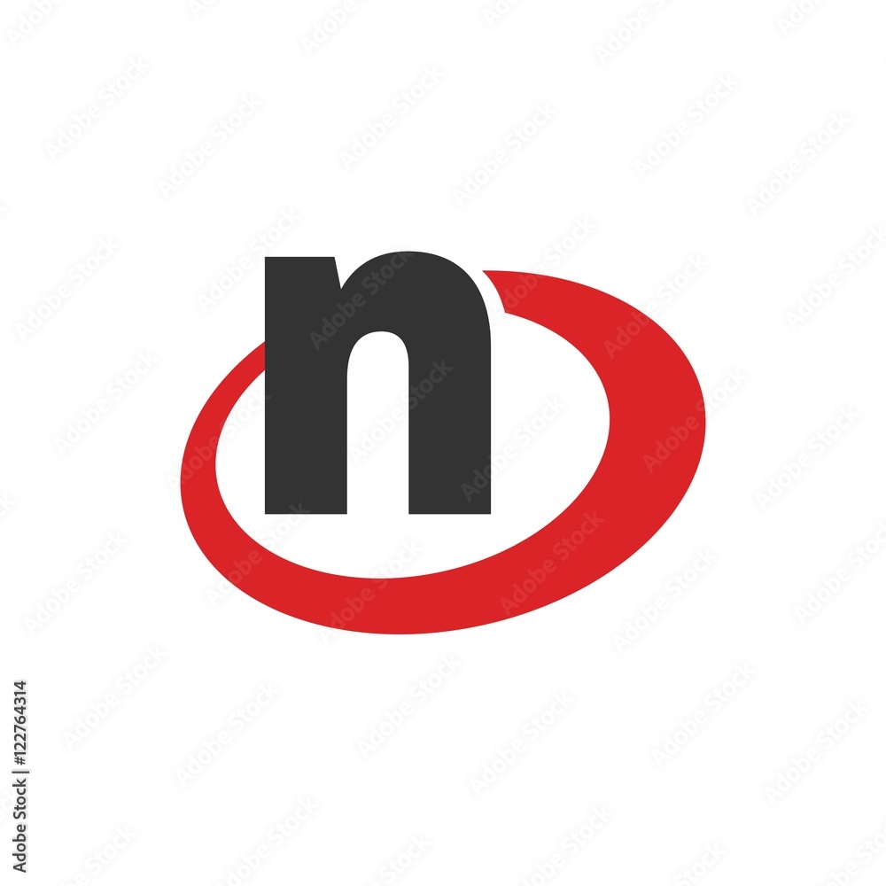 n letter initial in oval logo design n letter initial in oval logo design