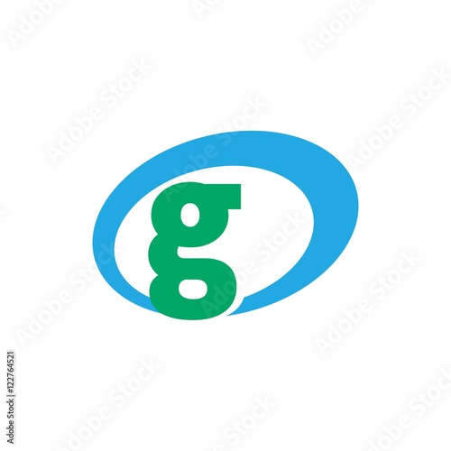 N letter initial in oval logo design