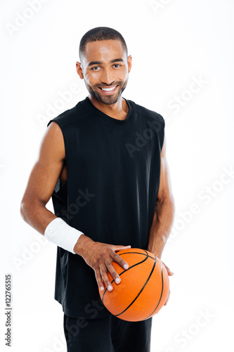 Happy young cheerful african man with basket ball © Drobot Dean