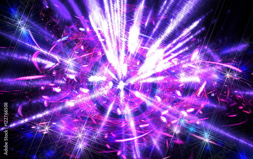 Wallpaper Mural Shining big fantastic radial blast purple tint.Fractal art graphics Torontodigital.ca