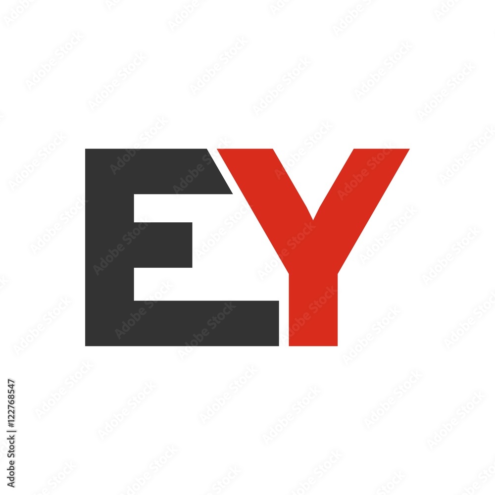 EY letter initial logo design