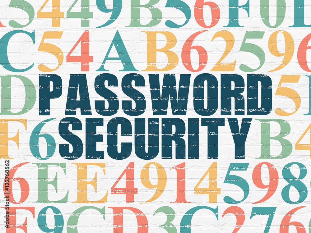 Safety concept: Password Security on wall background Safety concept: Password Security on wall background