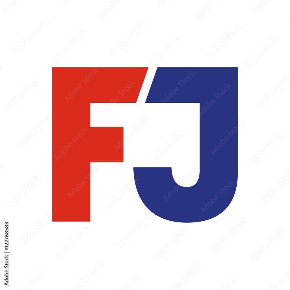 FJ letter initial logo design FJ letter initial logo design