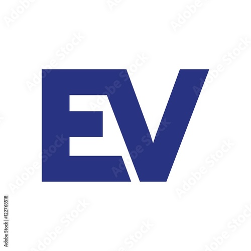 EV letter initial logo design