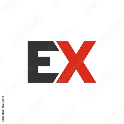 EX letter initial logo design