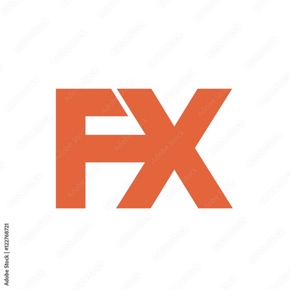 FX letter initial logo design FX letter initial logo design