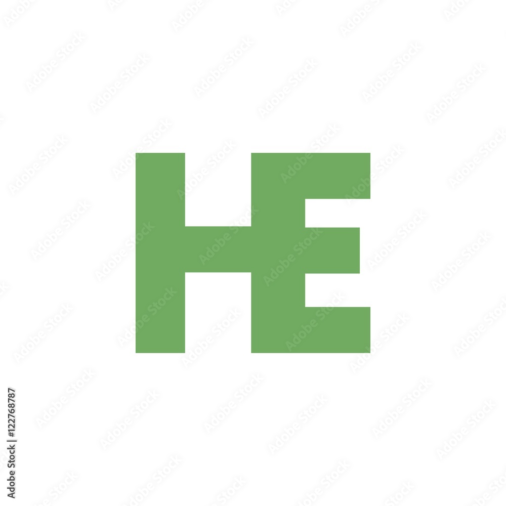 HE letter initial logo design HE letter initial logo design