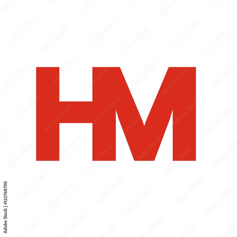 Obraz premium HM letter initial logo design