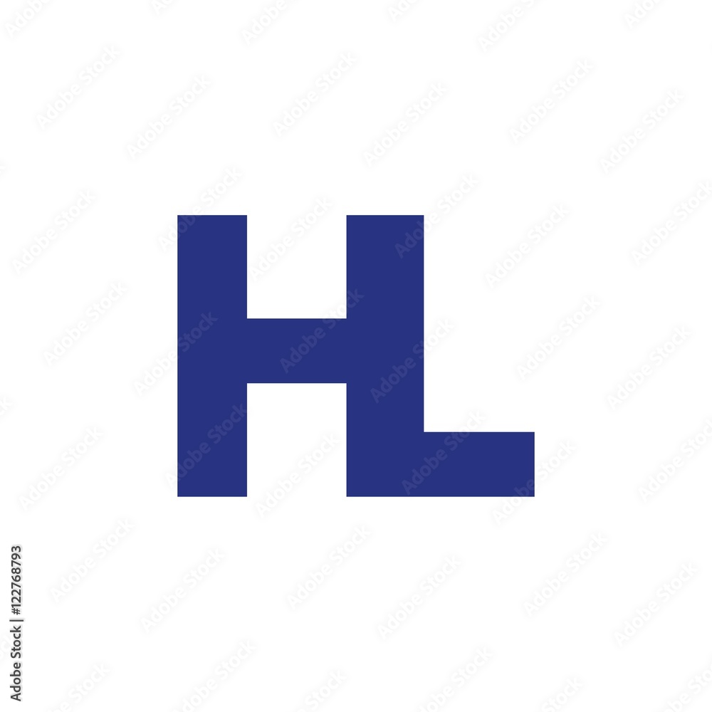 HL letter initial logo design HL letter initial logo design