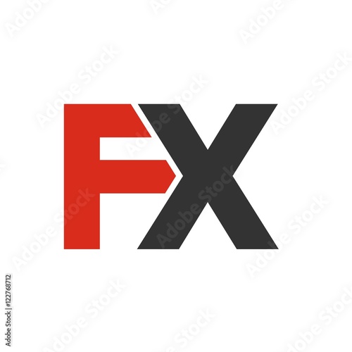 FX letter initial logo design