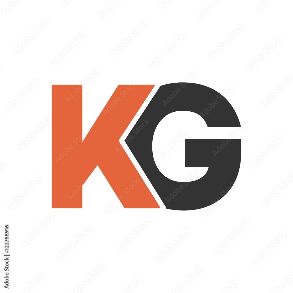 KG letter initial logo design