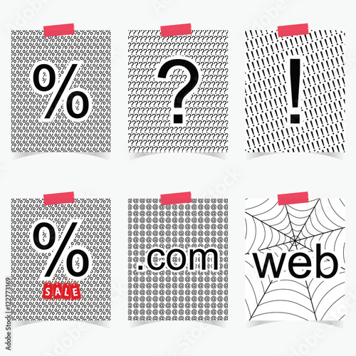 poster with various symbol design art illustration