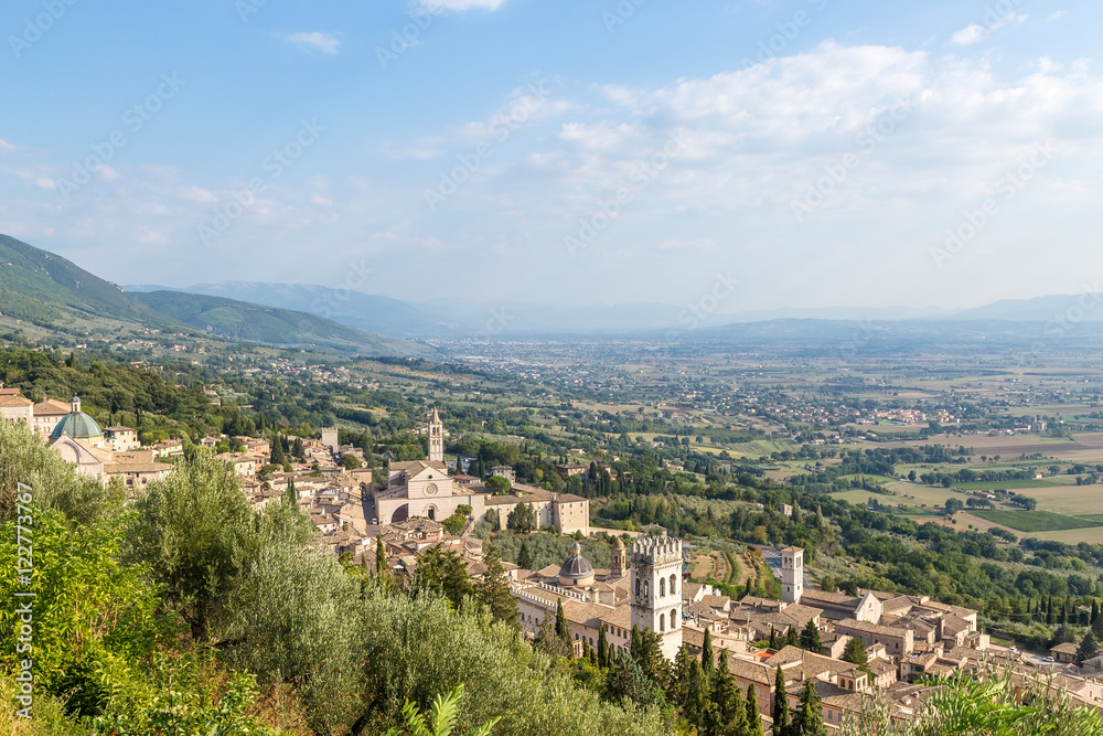 Assisi, Italy. View the city from the top of