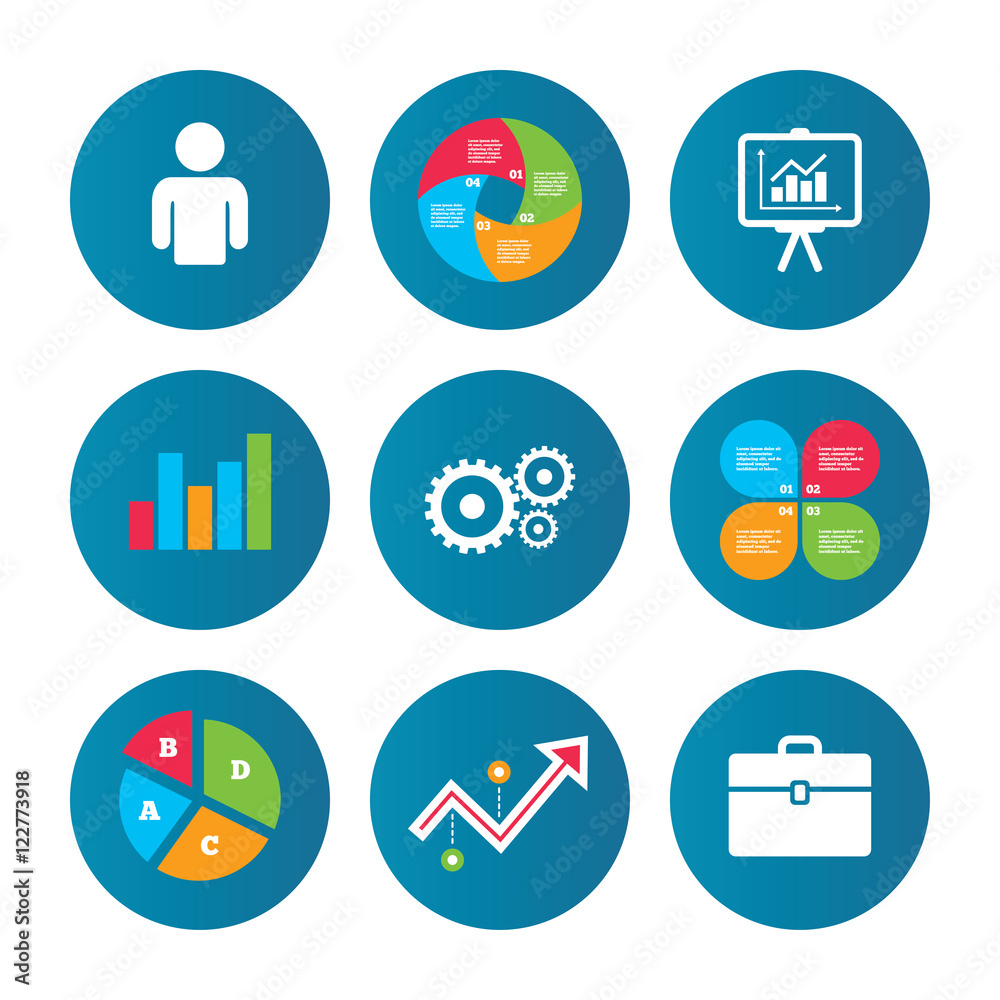Business signs. Human and presentation board. Business signs. Human and presentation board.