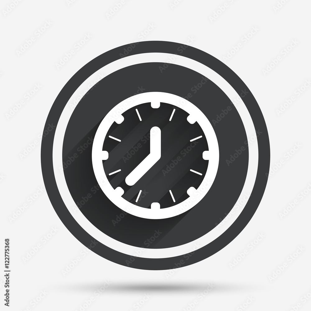 Clock time sign icon. Mechanical watch symbol. Clock time sign icon. Mechanical watch symbol.
